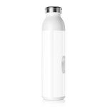 "REFILL IS CHILL" Less Single-Use Plastic Design # 134 by © Juliana2me Slim Water Bottle