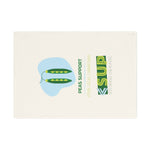 "PEAS SUPPORT" Less Single-Use Plastic Deisgn #62 by © Juliana2me Organic Cotton Tea Towel