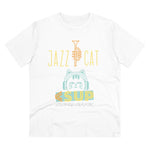 "JAZZ CAT" Less Single-Use Plastic Design #89 by © Juliana2me Organic T-shirt - Unisex