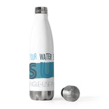 “BRING YOUR WATER BOTTLE” Less Single-Use Plastic Design #6 by © Juliana2me Insulated Bottle