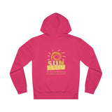 "SUNSHINE & LUV" Less Single-Use Plastic Design #51 by © Juliana2me Unisex Drummer Hoodie