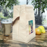 "LIFE" Less Single-Use Plastic Design # 180 Canvas Lunch Bag With Strap