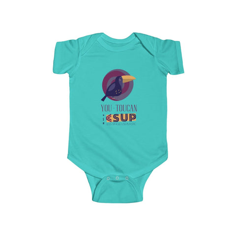 "TOUCAN" Less Single-Use Plastic Deisgn # 85 by © Juliana2me Infant Fine Jersey Bodysuit