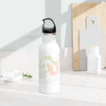 "PASTEL PAINT SPILLS" Less Single-Use Plastic Design #29 by © Juliana2me Stainless Steel Water Bottle