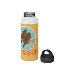 "OTTER" Less Single-Use Plastic Design #80 by © Juliana2me Stainless Steel Water Bottle, Handle Lid