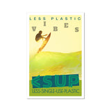 Surf Vibes "Lemon Lime in the Sunshine" less Single-Use Plastic Design #210 by © Juliana2me Rolled Eco Canvas