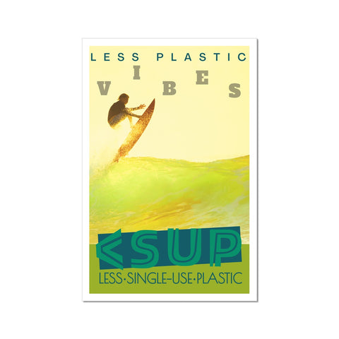 Surf Vibes "Lemon Lime in the Sunshine" less Single-Use Plastic Design #210 by © Juliana2me Rolled Eco Canvas