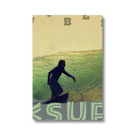 Surf Vibes "Biggy Green" Less Single-Use Plastic Design # 211 by © Juliana2me Eco Canvas