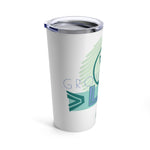 "GROW LOVE" Less Single-Use Plastic Design # 94 by © Juliana2me Stainless Steel Tumbler 20oz