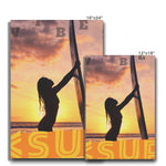 Surf Vibes " Electric Sunrise" Less Single-Use Plastic Design # 215 by © Juliana2me Eco Canvas