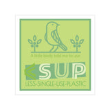 "LITTLE BIRDY" Less Single-Use Plastic Design #33 by © Juliana2me Stickers