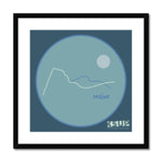 "MAINE" Less Single-Use Plastic Design # 81 Graphic Artwork  Framed & Mounted Print