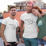 "STOP & THINK" Less Single Use Plastic Design #1 by Juliana2me Organic Short Sleeve T-Shirt