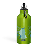 "LOVE MY WATER BOTTLE"  Less Single-Use Plastic Design #182 by © Juliana2me Oregon Sport Bottle