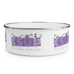 "PURPLE FLOWERS" LESS SINGLE-USE PLASTIC DESIGN #42 BY © JULIANA2ME Enamel Bowls