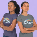 "RAINBOW CLOUD"  Less Single-Use Plastic Design #12 by © Juliana2me Organic Women's Classic T-Shirt