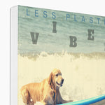 Surf Vibes "Fetchin' Some Fun" Less Single-Use Plastic Design # 224 by © Juliana2me Eco Canvas