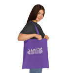 "PURPLE FLOWERS" Less Single-Use Plastic Design #42 by © Juliana2me Cotton Tote