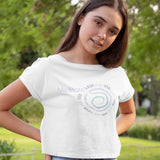 "MEDITATE" Less Single-Use Plastic Design #19 by Juliana2me Organic Crop Top