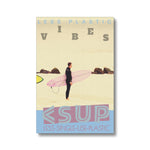 Surf Vibes "Pink Board" Less Single-Use Plastic Design # 219 by © Juliana2me Eco Canvas