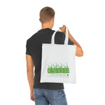 "GRASS IS GREENER" Less Single-Use Plastic Design #46 by © Juliana2me Cotton Tote