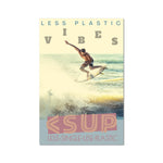 Surf Vibes "Free Refills" Less Single-Use Plastic Design # 226 Rolled Eco Canvas