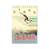 Surf Vibes "Free Refills" Less Single-Use Plastic Design # 226 Rolled Eco Canvas