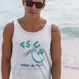 "CATCH THE WAVE" Less SIngle-USe Plastic Design # 20 by © Juliana2me Men's Specter Tank Top