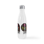 "BE NICE" Less Single-Use Plastic Design # 157 by © Julana2me Stainless Steel Water Bottle