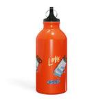 "LOVE MY WATER BOTTLE"  Less Single-Use Plastic Design #189 by © Juliana2me Oregon Sport Bottle