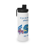 "SEE FOOD" Less Single-Use Plastic Design # 95 by © Juliana2me Stainless Steel Water Bottle