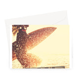 Surf Vibes "Tangerine Spring" Less Single-Use Plastic Design # 208 by © Juliana2me Greeting Card