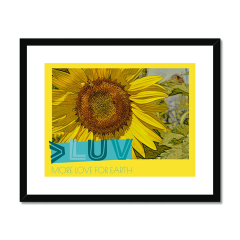 MORE LUV for EARTH Sunflower Framed & Mounted Print