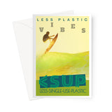 Surf Vibes "Lemon Lime in the Sunshine" less Single-Use Plastic Design #210 by © Juliana2me Greeting Card