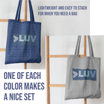 "LUV PATTERN" Less Single-Use Plastic Design #28 by © Juliana2me Cotton Tote