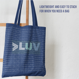 "LUV PATTERN" Less Single-Use Plastic Design #28 by © Juliana2me Cotton Tote