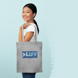 "LUV PATTERN" Less Single-Use Plastic Design #28 by © Juliana2me Cotton Tote