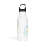 "PASTEL PAINT SPILLS" Less Single-Use Plastic Design #29 by © Juliana2me Stainless Steel Water Bottle