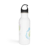 "PASTEL PAINT SPILLS" Less Single-Use Plastic Design #29 by © Juliana2me Stainless Steel Water Bottle