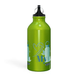 "LOVE MY WATER BOTTLE"  Less Single-Use Plastic Design #182 by © Juliana2me Oregon Sport Bottle