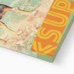 Surf Vibes "Surfidae Canidae" Less Single-Use Plastic Design # 220 by © Juliana2me  Eco Canvas