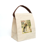 "LIFE" Less Single-Use Plastic Design # 177 Canvas Lunch Bag With Strap