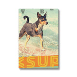 Surf Vibes "Surfidae Canidae" Less Single-Use Plastic Design # 220 by © Juliana2me  Eco Canvas