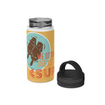 "OTTER" Less Single-Use Plastic Design #80 by © Juliana2me Stainless Steel Water Bottle, Handle Lid