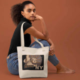 "NEW YORK BYOBag BLACK & BROWN" Less Single-Use Plastic Design #30 by © Juliana2me Eco Tote Bag