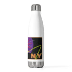 30. "NEW YORK" Bright Less Single-Use Plastic Deisgn #30 20oz Insulated Bottle