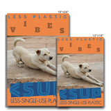 Yoga Vibes "Downward Dog" Less Single-use Plastic Design # 244 by Juliana2me Eco Canvas