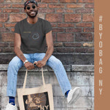 "NEW YORK BYOBag BLACK & BROWN" Less Single-Use Plastic Design #30 by © Juliana2me Eco Tote Bag