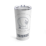 "MINOS ES MÁS" LESS SINGLE-USE PLASTIC DESIGN #87 BY © JULIANA2ME Stainless Steel Tumbler