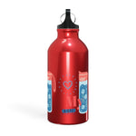 "LOVE MY WATER BOTTLE"  Less Single-Use Plastic Design #185 by © Juliana2me Oregon Sport Bottle